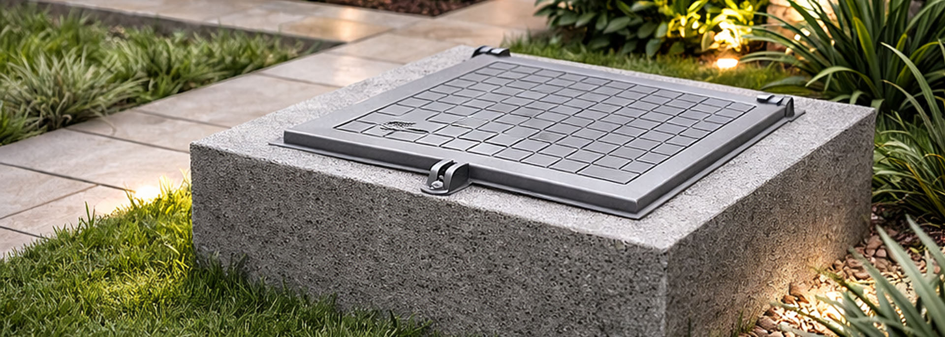 Tampa em Alum&iacute;nio Fundido Articulado Comum